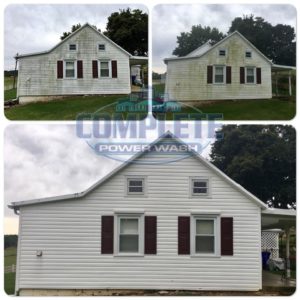 Before and after vinyl siding wash in Hagerstown, MD