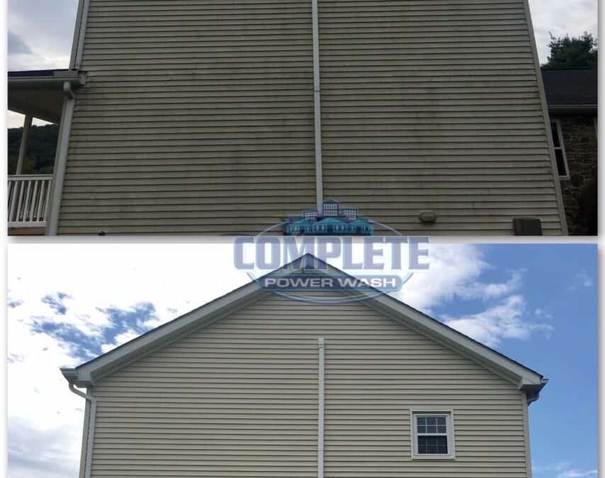 Pressure washing house cleaning by Complete Power Washing in Hagerstown, MD