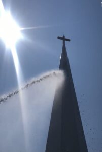 Steeple cleaning by Complete Power Wash in Hagerstown, MD.