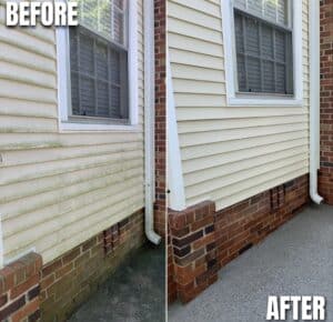 Before and After pressure washing by Complete Power Wash in Hagerstown, MD