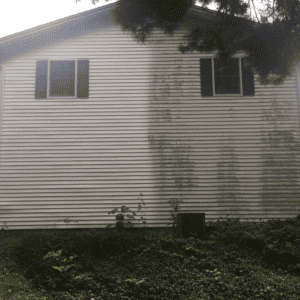 Complete Power Wash clean siding and concrete.